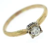 Stunning Yellow Gold Round Brilliant Cut Solitaire Ring