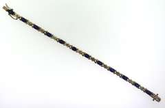 Sterling Silver Saphire Tennis Bracelet