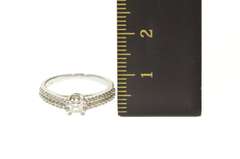 10K White Gold Classic Round Diamond Promise Engagement Ring