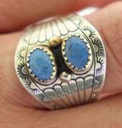 Sterling Silver Blue Agate Ring