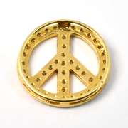 Glorious Peace Pendant with Diamonds in 18K YG
