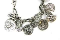 Silpada Sterling Silver Coin Charm Bracelet