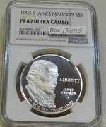 1993-S Madison Sil PRF Dol NGC PF69UC