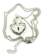 Sterling 3/4 CTTW Pave Diamond Heart Pendant & Chain