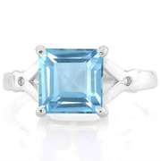 Blue Topaz Sterling Ring