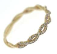 Fancy Yellow Gold Braided Diamond Band