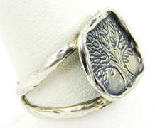 Sterling Tree of Life Ring, Size 10