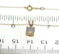 Beautiful 6mm Opal Yellow Gold Necklace