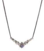 Fantastic White Gold Tanzanite and Diamond Necklace
