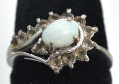 Sterling Silver Multi Crystal Ring