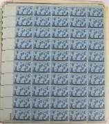 $75 Face Value In Mint Full Gum 3 Cent US Comm Sheets