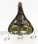 Sterling Silver Yellow Quartz Ring