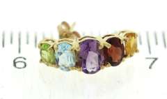 Glowing Multi Oval Gemstone Earrings