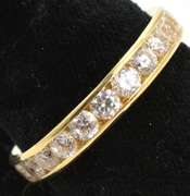 Glittering CZ Eternity Band in 14KT Yellow Gold