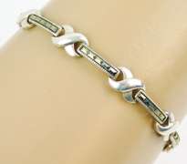 Sterling Marcasite Infinity Bracelet