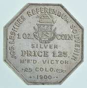 1900 1 Oz. Silver Leshers Referendum Souvenir Medal