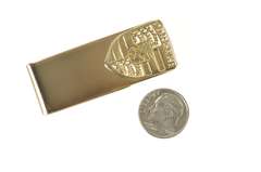 14K Yellow Gold Porsche Logo Car Enthusiast Money Clip