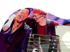 Bruce Springsteen, Keith Richards Autographed Guitar