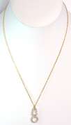 Modern Two-Tone Zipper Pull Necklace in Two-Tone Gold