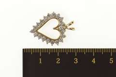 10K Yellow Gold 0.80 Ctw Diamond Classic Heart Love Symbol Pendant