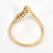 Useful V Ring with Diamonds