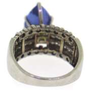 Charming Pear Tanzanite & Channel Set Diamond Ring