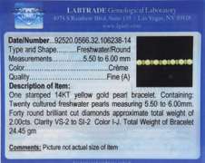 Dazzling 14kt Yellow Gold Pearl and Diamond Bracelet