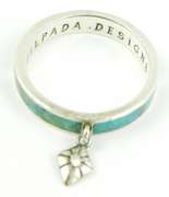 Silpada Sterling Turquoise Band Ring with Charm, 8.25