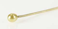 Gold Filled Pearl Wedding Victorian Boutonnière Stick Pin