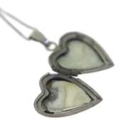 Gorgeous 14kt White Gold Diamond Heart Locket Necklace