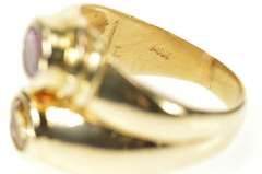 14K Yellow Gold Amethyst Citrine Tiered Statement Cocktail Ring