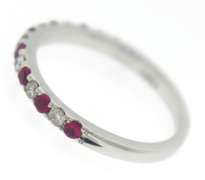 Fabulous White Gold Diamond & Ruby Band