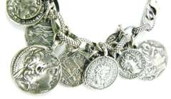 Silpada Sterling Silver Coin Charm Bracelet
