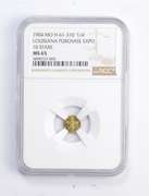 MS65 1904 MO Louisiana Purchase Expo Gold Bullion 1/4 10 Stars - NGC
