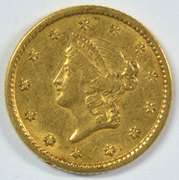 Lustrous well struck 1853 US Type One $1 Gold Piece