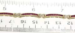 Beautiful Ruby Channel Set Bracelet