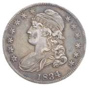 1834 Capped Bust Half Dollar - Large Date - Small Lettering