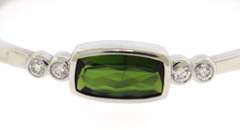 Absolutely Gorgeous Cushion Cut Green Tour Diamond Bang