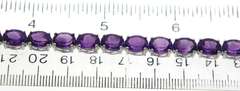 Sterling Silver Amethyst Tennis Bracelet