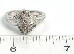 Sterling Silver Diamond  Cocktail Ring