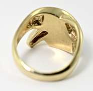 Contemporary 14K Black Onyx & Diamond Ring