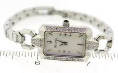 Bulova Diamond Accented Silver Band Watch