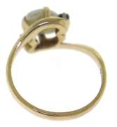 Beautiful Opal and Diamond Yellow Gold Ring