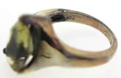 Sterling Silver Teardrop Peridot Ring