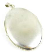 Large Vintage Alpaca Silver Rose Locket