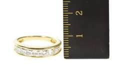 14K Yellow Gold 1.17 Ctw Princess Diamond Wedding Band Ring