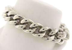Gent's Heavy Sterling Silver Curb Bracelet