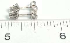 Dainty White Sapphire Earrings in 14KT White Gold