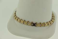 Beautiful Yellow Gold X Link Bracelet