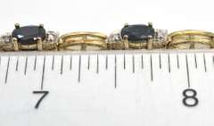 Lovely Oval-Cut Sapphire Bracelet in Vermeil